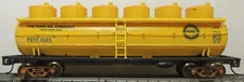 UPGRADED AHM PURE OIL COMPANY YELLOW 40' SIX DOME TANK CAR RTR MW KD'S CAR #2023