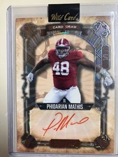 2022 Wild Card Phidarian Mathis #5CDM-94 5 Card Draw Auto 1/1 Draw Alabama