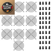 Fan Grille 120 mm Schutzabdeckung Schwarz mit...