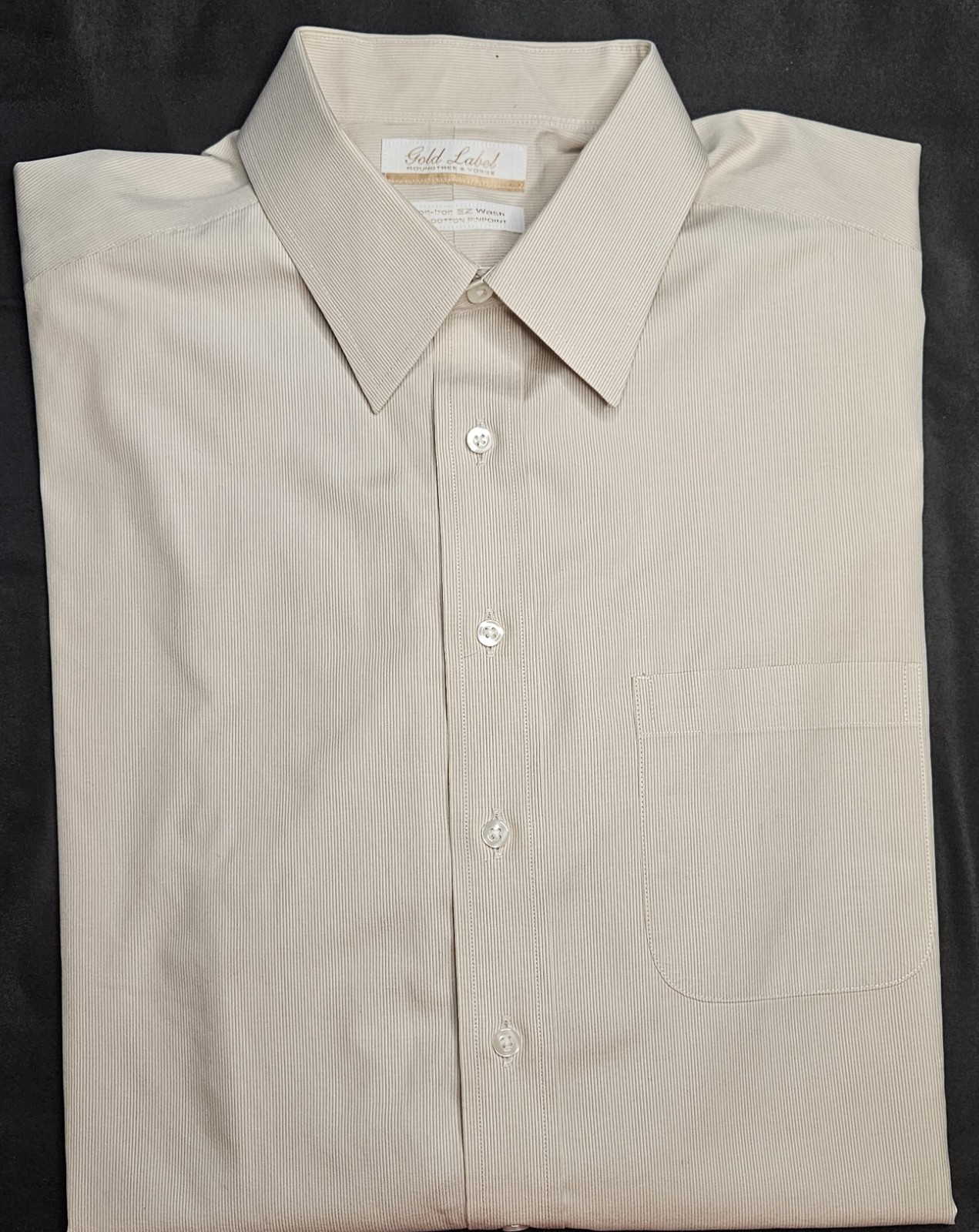 Mens Roundtree & Yorke Gold Label Non Iron Long Sleeve Button Up Shirt 16 1/2 35