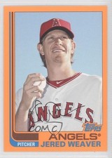 2013 Topps Archives Orange Day Glow Jered Weaver #80 0x1