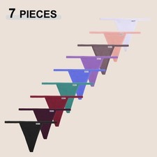7 Pack Women Cotton Thongs Seamless Low Rise G String Soft Underwear UK