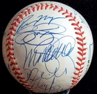 1997 CHICAGO CUBS TEAM (18) SAMMY SOSA RYNE SANDBERG AUTOGRAPHED ONL BASEBALL