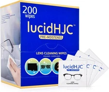 200 Count Lens Cleaning Wipes for Eyeglasses, Pre-Moistened Individually Wrapped