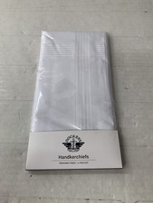 NEW Dockers White Handkerchiefs Gift Set 6 Piece Lot