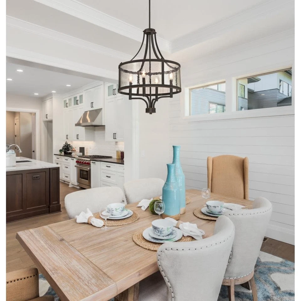 Tambor de vela cónica Westinghouse 6368400 Belle View 4 luces 20" W - frotado con aceite Foto 3 de 4