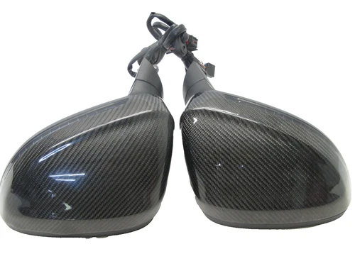 CARBON COVER 18-24 AUDI S5 RS5 A5 B9LEFT RIGHT DOOR REAR VIEW MIRROR BLIND SPOT