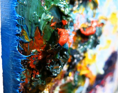 36 x 18" ORIGINAL OIL█PAINTING█IMPRESSIONIST█ARt SIGNED CITY BUILDINGS '24 NYC - Picture 17 of 23