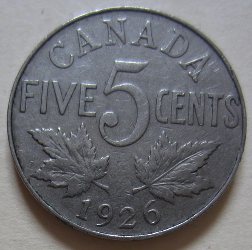 1926 Canada 5 Cents — photo from another recent sale