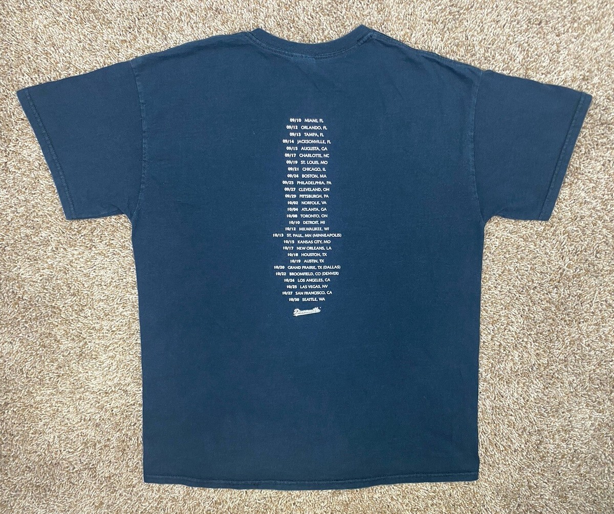 J Cole Tour Shirt Men Sz Large What Dreams May Come Double Sided 