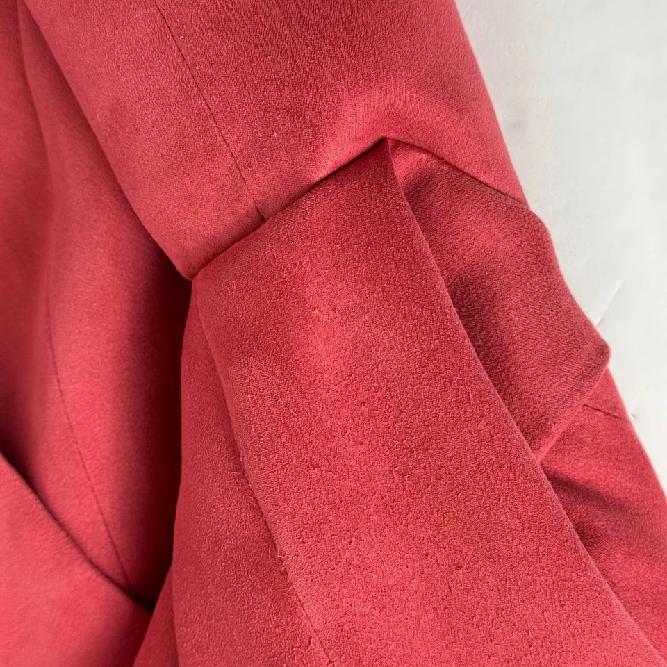 Talbots Coral Pink Velour Blazer Women's Size 8P Career Jacket Preppy Colorful - Image 3 of 4