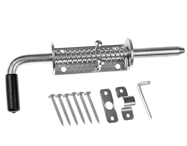 Torriegel Feder Federriegel Verzinkt TÜRriegel Bolzenriegel 220Mm Bodenschieber-image