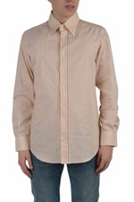 Dolce & Gabbana "Slim Fit" Men's Multi-Color Striped Dress Shirts US 16 IT 41