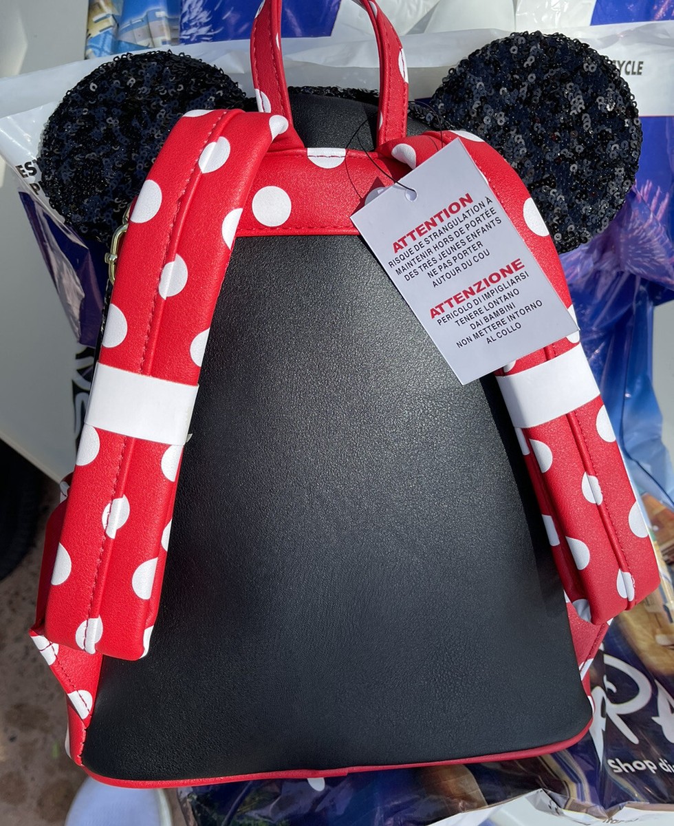 Disney Parks Loungefly Classic Minnie Mouse Black Sequins  display picture 2