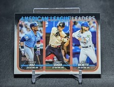 Yandy Diaz/Corey Seager/Bo Bichette League Leaders Card 2024 Topps Series 1 #149