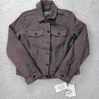 William Rast Blazer Womens Large Metalic Jacket Button-Up NWT