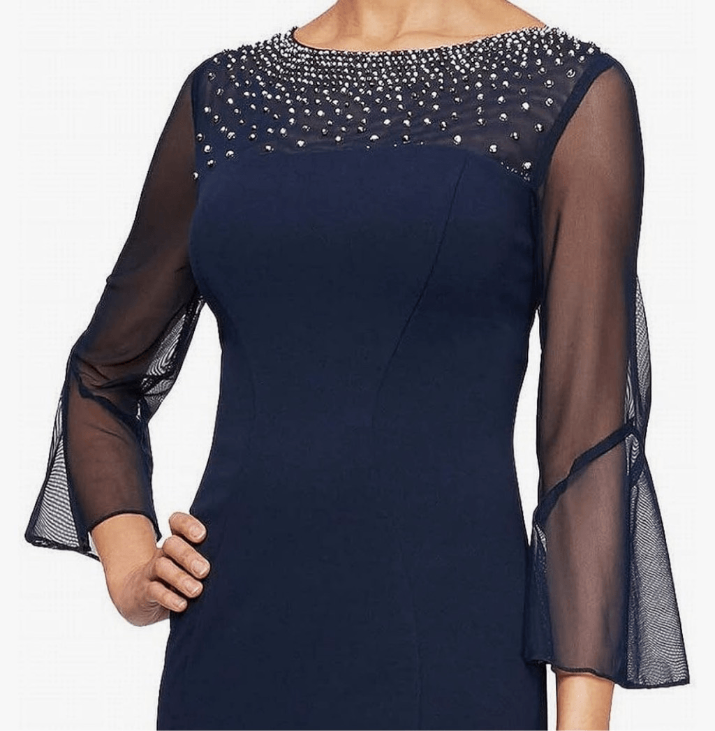 sachin and babi light blue dress Black Modest Dresses