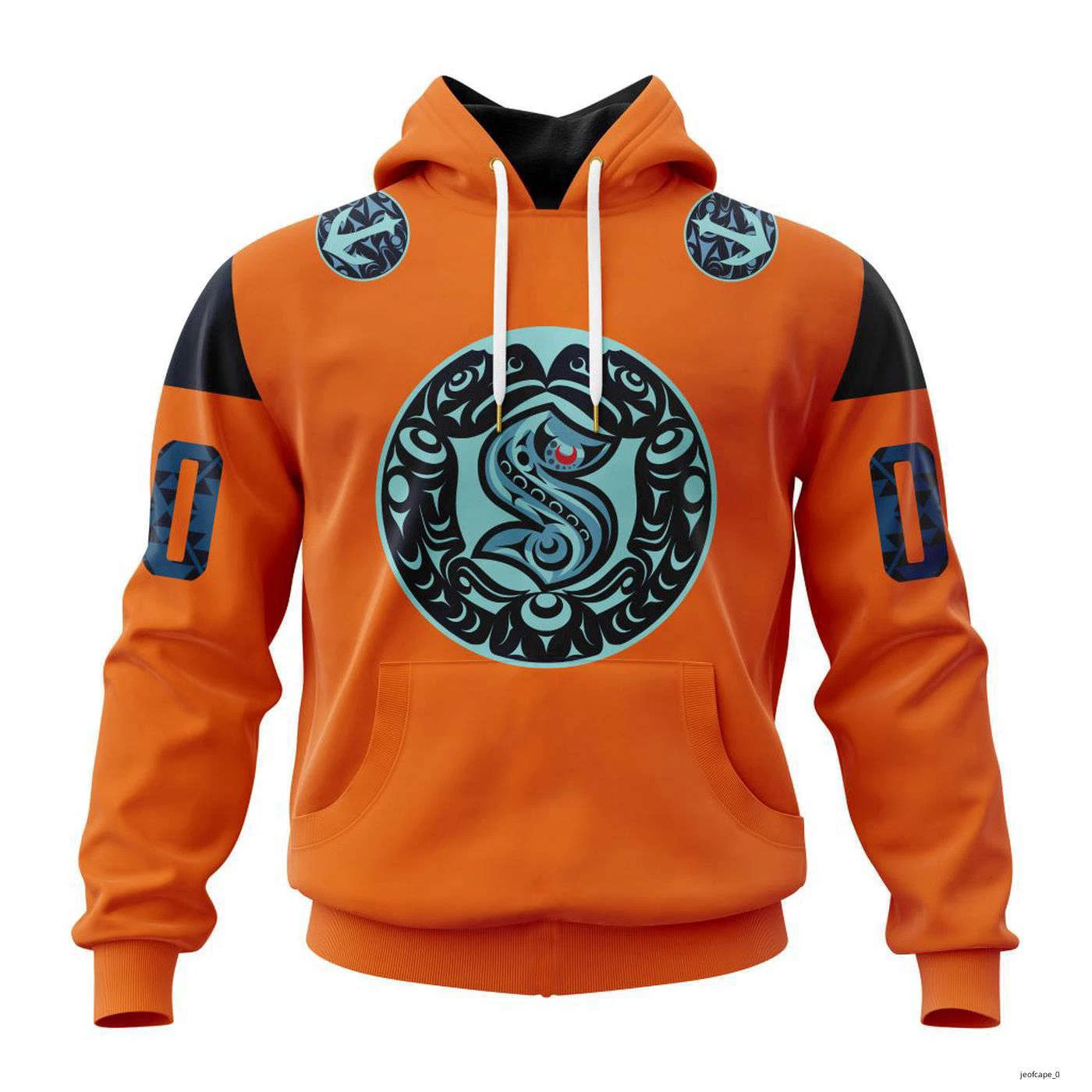 Seattle Kraken Personalized Indigenous Peoples Night Design Kits Orange