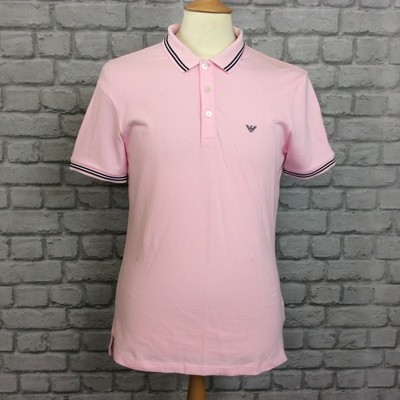 pink armani polo shirt