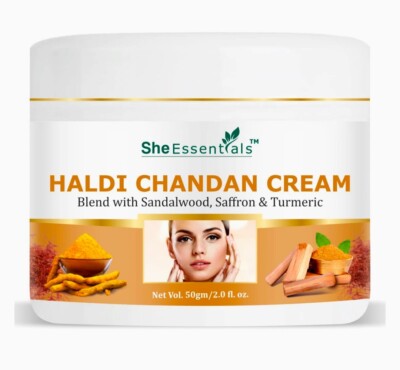She Essentials Haldi Chandan Face Cream for Natural Glowing-50gm