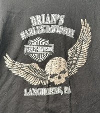 Harley Davidson Motorcycles Graphic T-Shirt Black Size XL 2010 Short Sleeve Bria