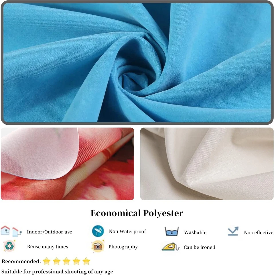 Telón de fondo floral azul para cumpleaños 7x5 pies - Banner de fiesta con tema de granja para niños y niños Foto 4 de 4