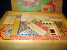 ANTIKER HOLZBAUKASTEN VON GDB CA 1940 TOLLER ZUSTAND