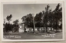 Au Toit Bleu Cabins Route 9 Delson Laprairie PQ Canada RPPC Michel Photo 