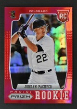 2012 Panini Prizm #162 Jordan Pacheco Red Prizm RC Rookie Colorado Rockies