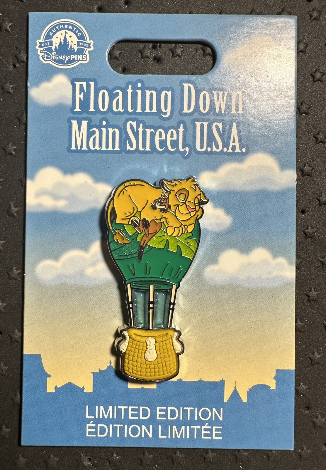 Floating Down Main Street USA Simba and Timon LE Disney Pin 152249