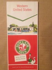 Sinclair Road Map of Western United States 1958