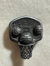 Vintage Torino Pewter Basketball Jewelry Necklace Brooch Earrings Box Set Decor