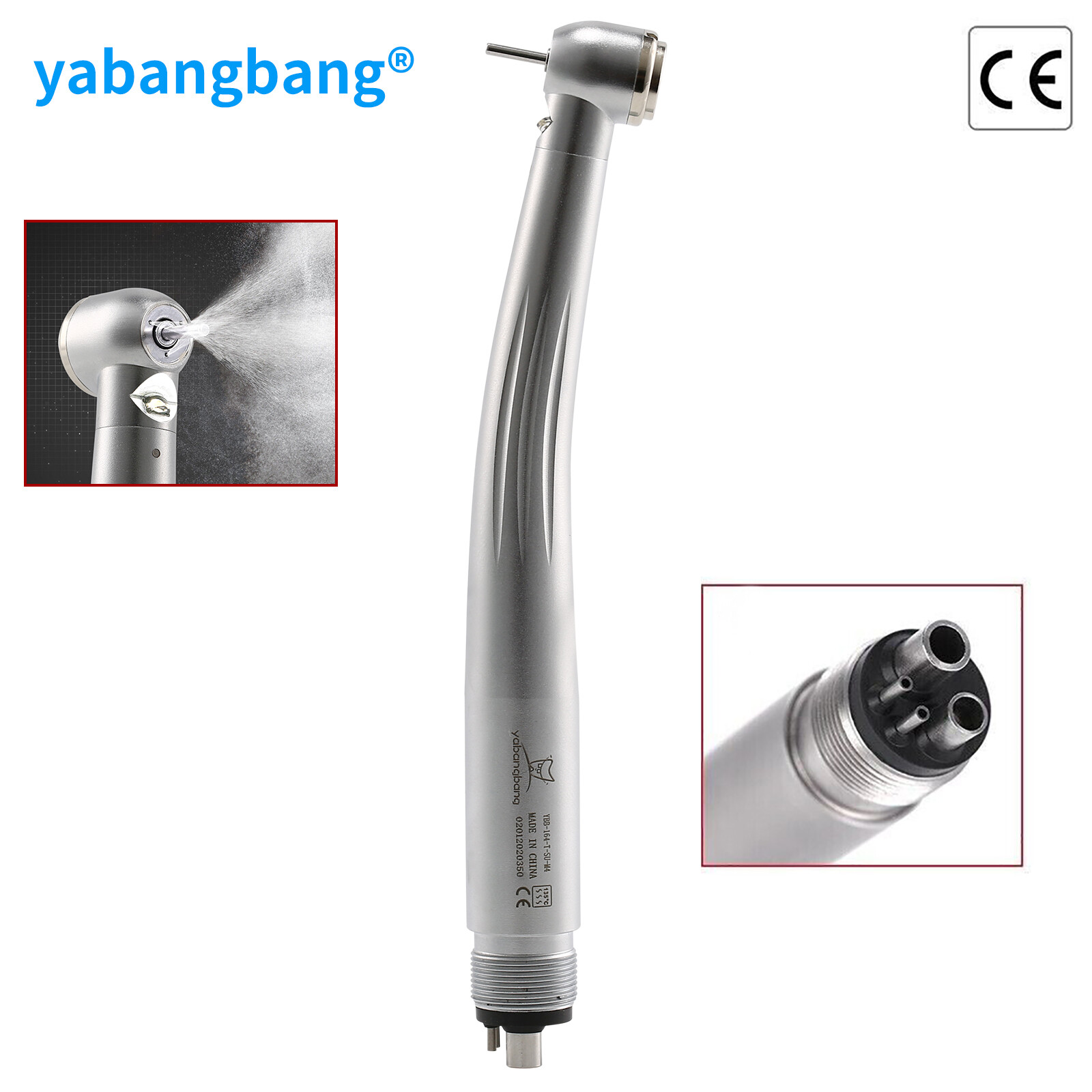 Dental Fiber Optic E-generator LED High Speed Handpiece Three Way 4 Dental Fiber Optic E-generator LED High Speed Handpiece Three Way 4