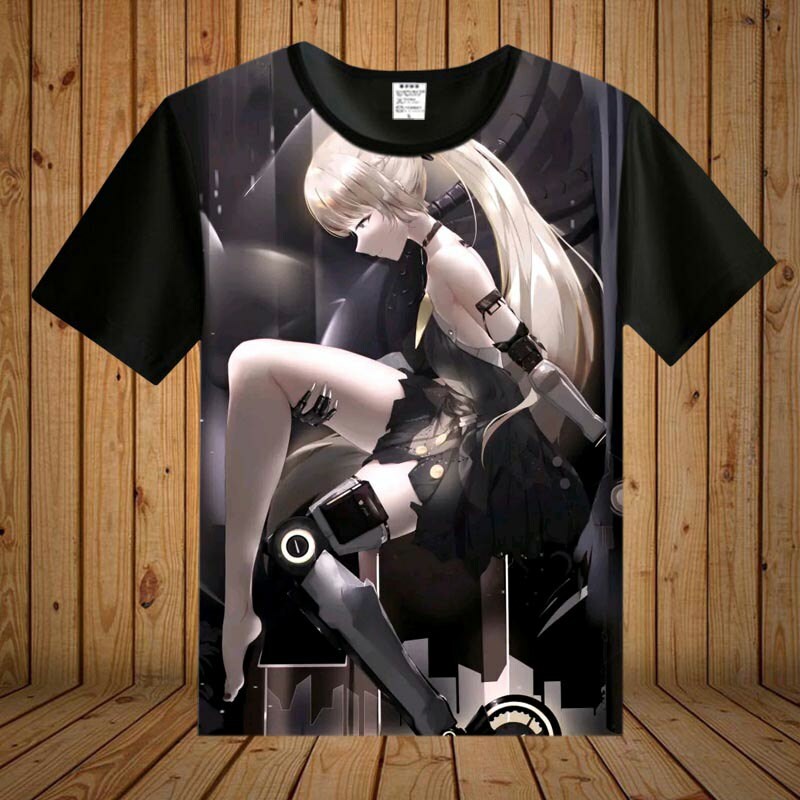 Gray Raven Punishing Anime Short Sleeve Casual T-Shirt for Men and Women