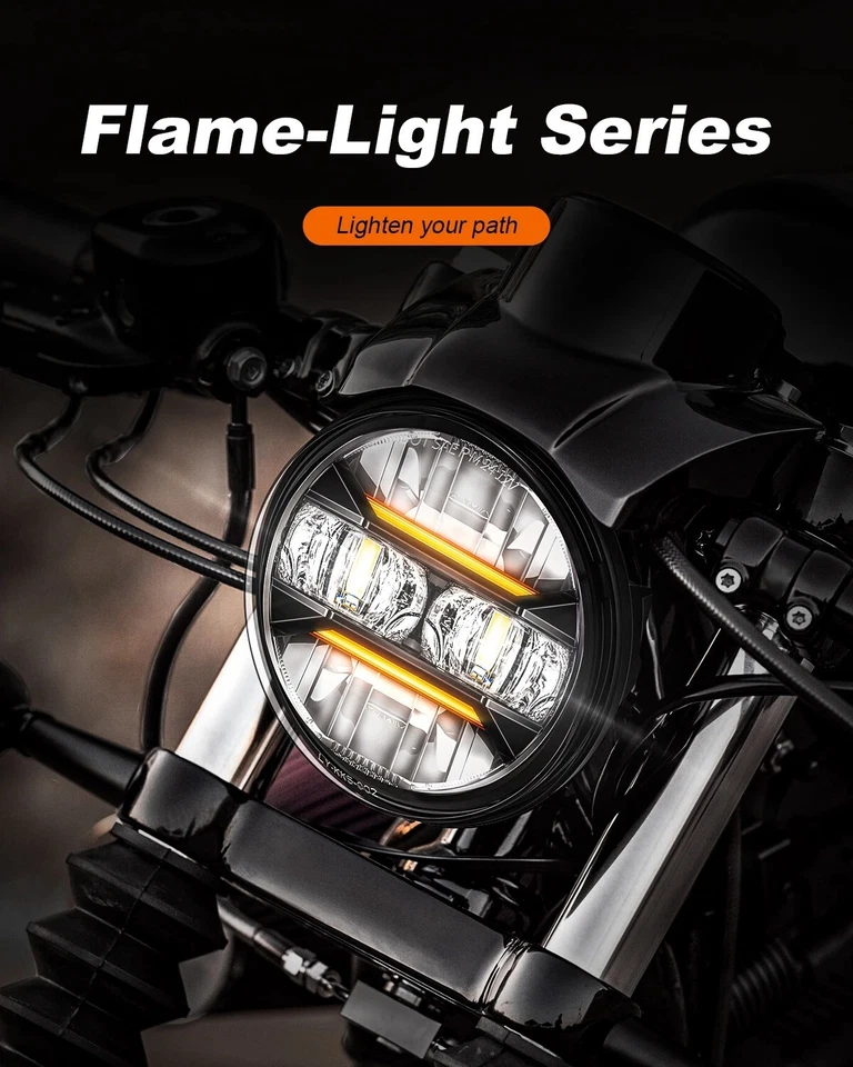 Par de faros LED altos-bajos para Triumph Speed Street Triple Rocket 5,75" E MARCADOS Foto 4 de 4