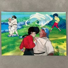 Círculo de animación de gatito vintage Ranma 1/2 ¡Yawara! Postal de anime lenticular 3D