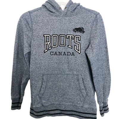 Roots Canada Kids Pullover Hoodie Sweatshirt Kangaroo Pocket Size XL 11-12  Years
