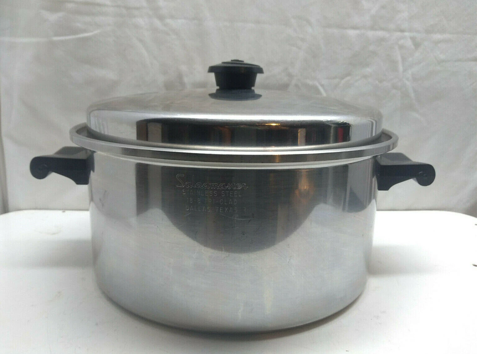 Saladmaster Stockpot 6.5 Qt Dutch Oven Multi-Ply Stainless Waterless Fry Pan Lid