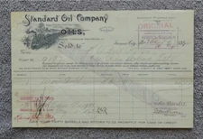 Standard Oil Company bill of lading / way bill Kansas City, MO dated 1894