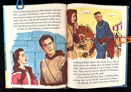 ADVENTURES OF ROBIN HOOD ~ vintage 1st print McNally Elf Book ~ Richard Greene - Imagen 5 de 7