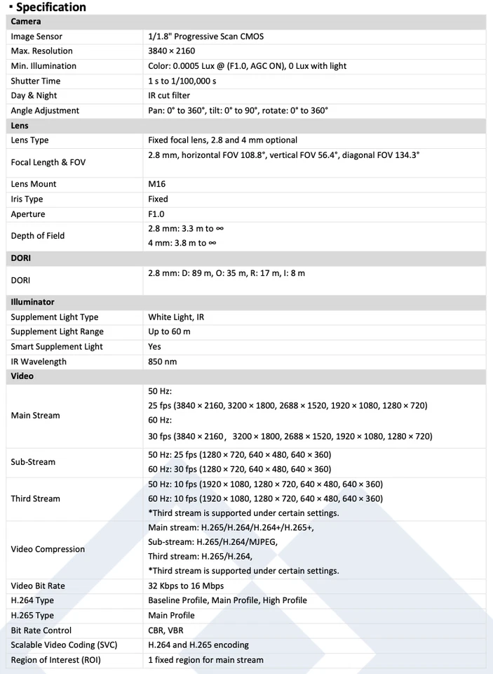 CMIP9CD82WI-28AISP IP 8MP/4K Ai Color 247 Long Range 196ft Hybrid Light Camera - Image 4 of 4