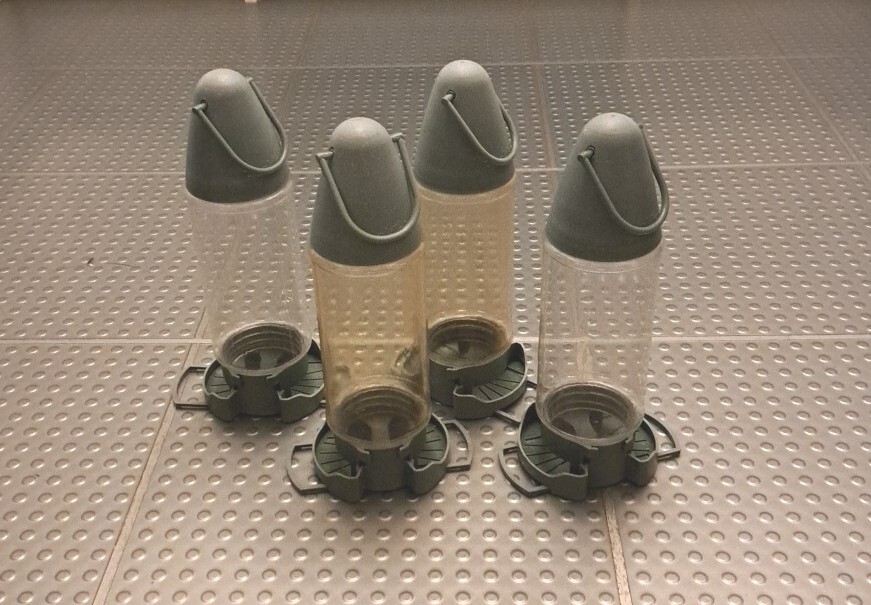 Peckish Bird Feeders x 4 (Plastic), Plus New Spare Parts All 100