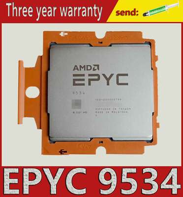 AMD EPYC Genoa 9534 64-core 2.45GHz SP5 256MB ZEN4 processor