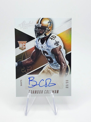 2014 Panini Absolute Football #188 Brandon Coleman RC AUTO /99