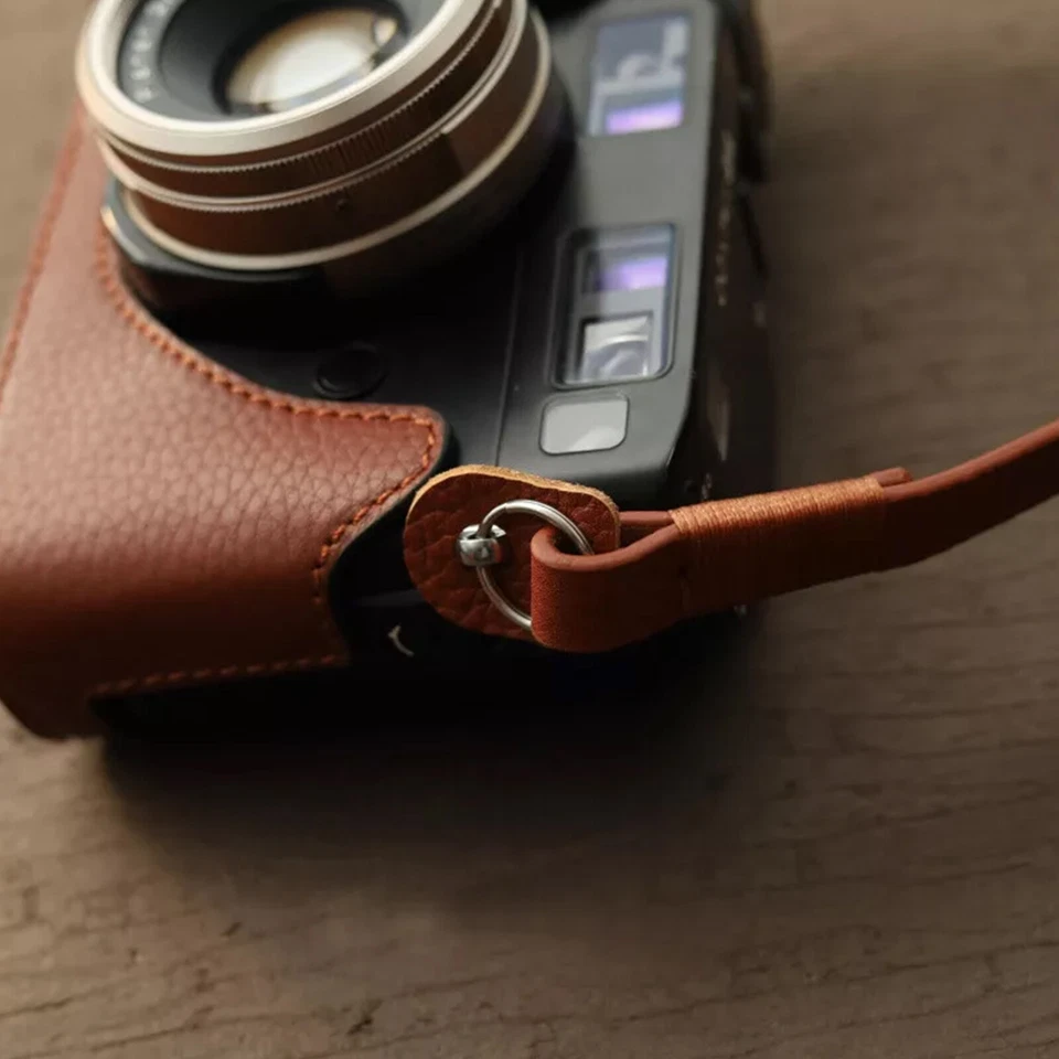 Leather Retro Half Case w/shoulder belt for Contax G1/G2 Camera Protective Cover - Image 3 of 4