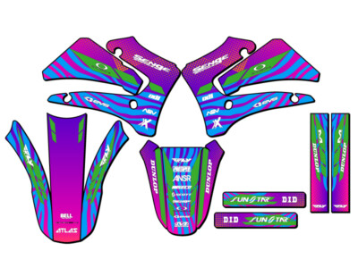 2000-2007 TTR 125 TIGRE Pink Senge Graphics Kit Compatible with Yamaha