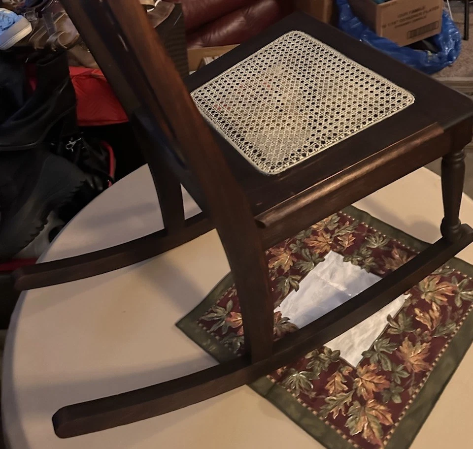 mecedora de caña vintage Foto 4 de 4