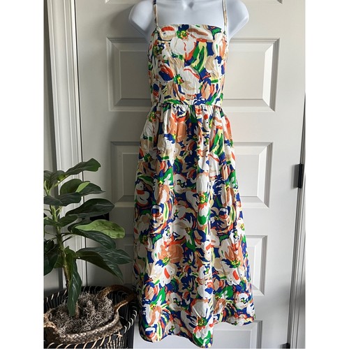 ARATTA Maxi Midi Pockets Adjustable Open Back Large NWOT Anthropolgie Style