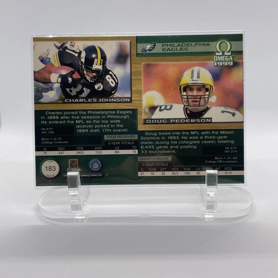 1999 Pacific Omega #183 Charles Johnson   / Doug Pederson - Image 2 of 3