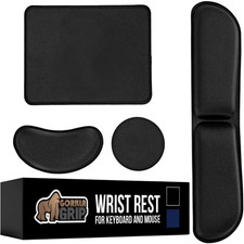 Silky Memory Foam Keyboard Wrist Rest and Mouse Pad for Computer, Ergonomic Typi
